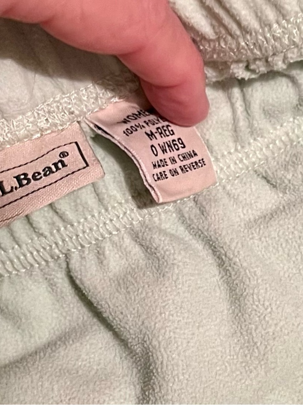 L.L. Bean Mint Green Fleece Lounge Pants - Picture 3 of 3